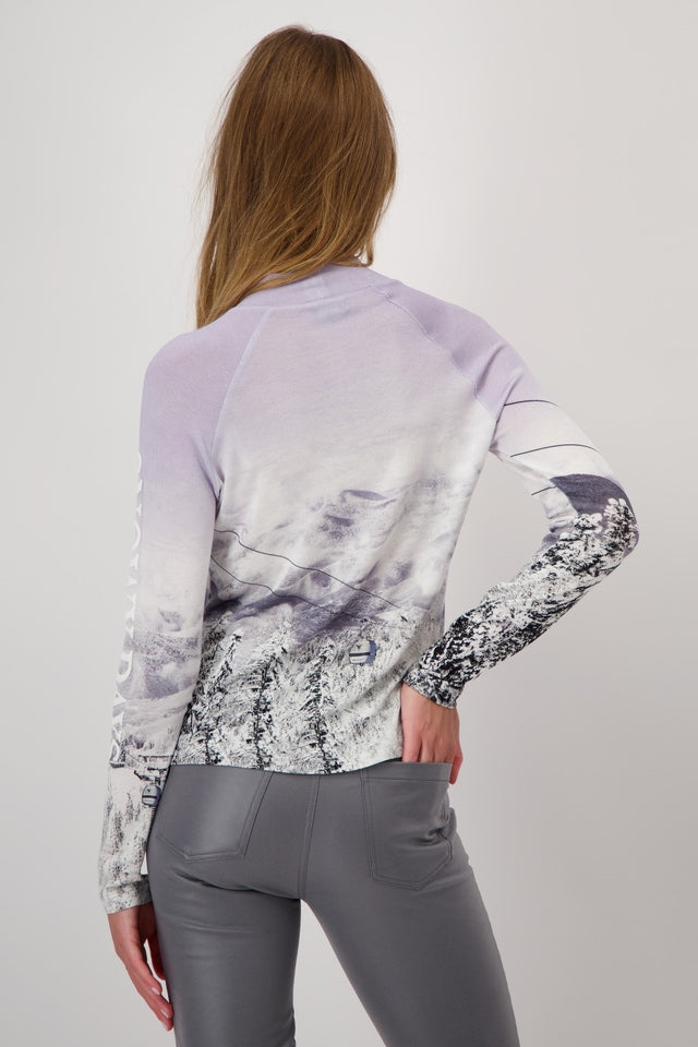Lilac And Grey Top With Pattern