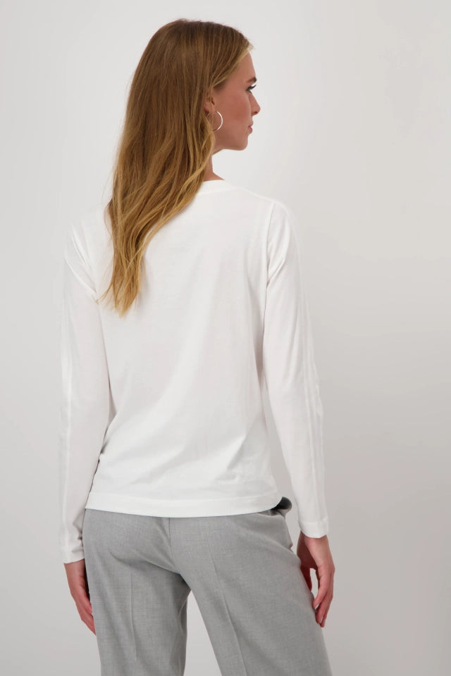 Cream Top With Women's Print