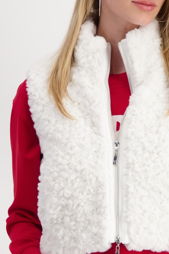 Cream Fluffy Gillet