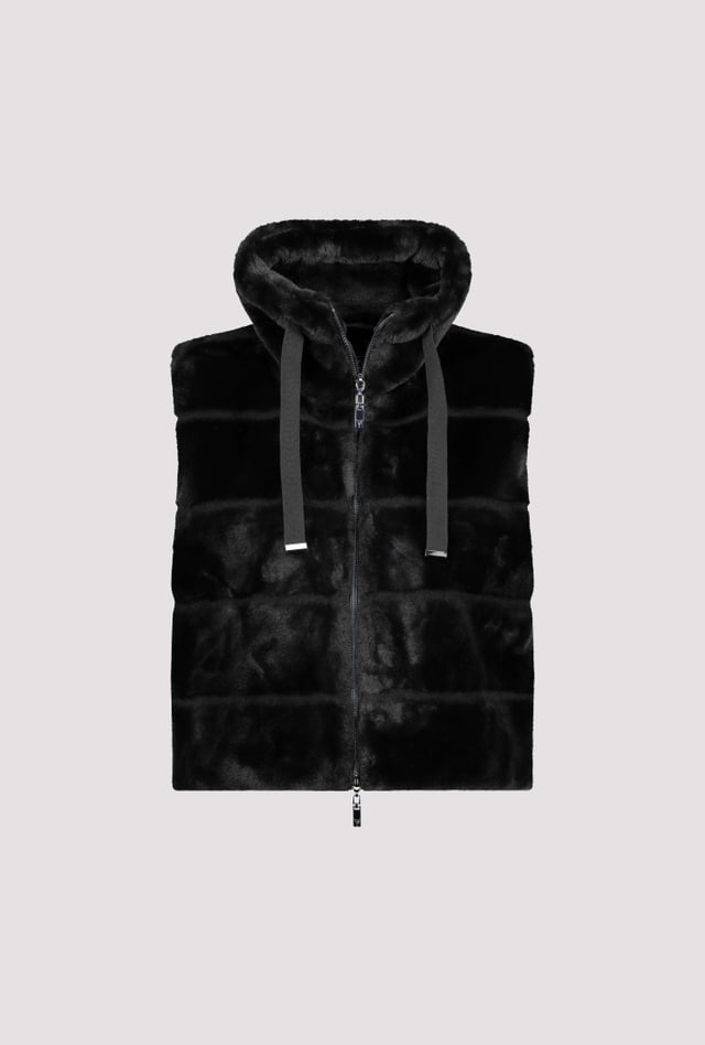 Black Faux Fur Gillet