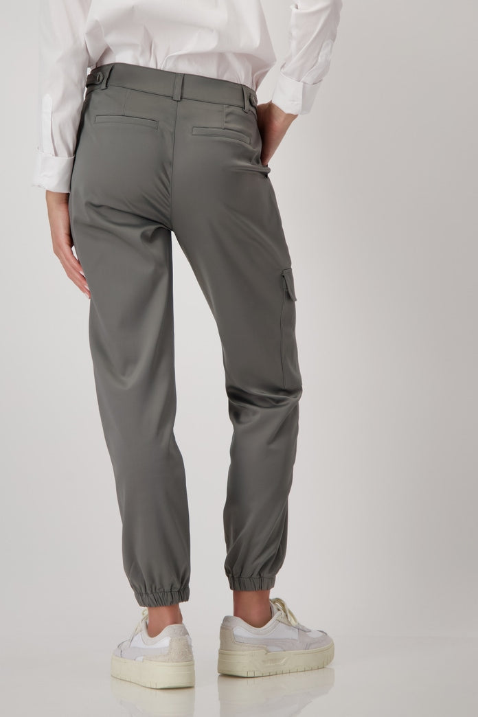 Green Satin Look Trousers