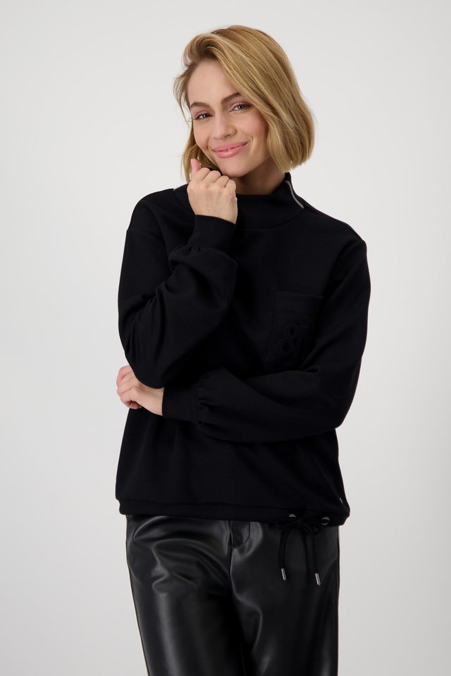 Black Sweatshirt With 3-D Print