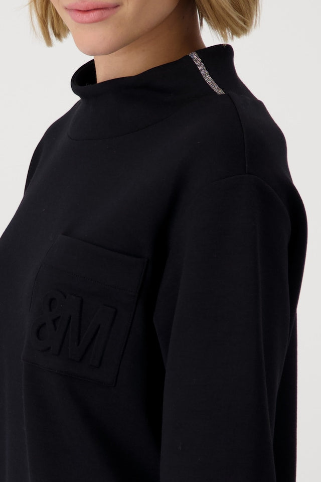 Black Sweatshirt With 3-D Print