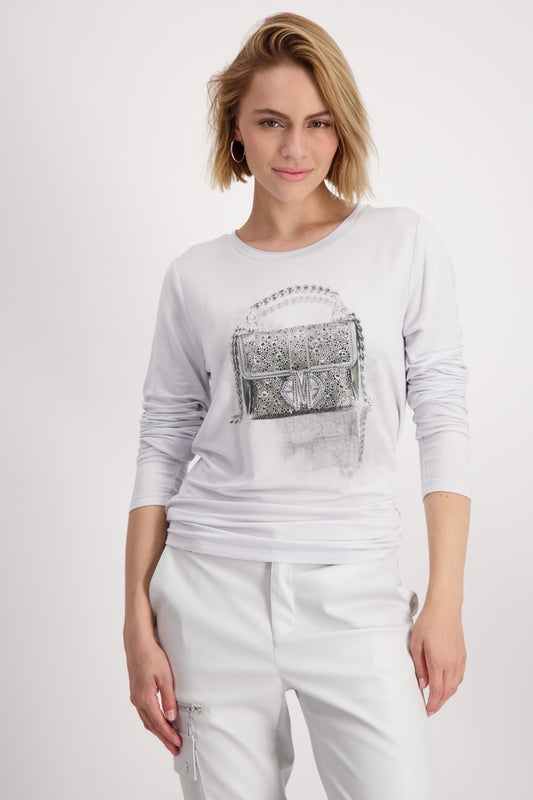 Grey Top With Crystals