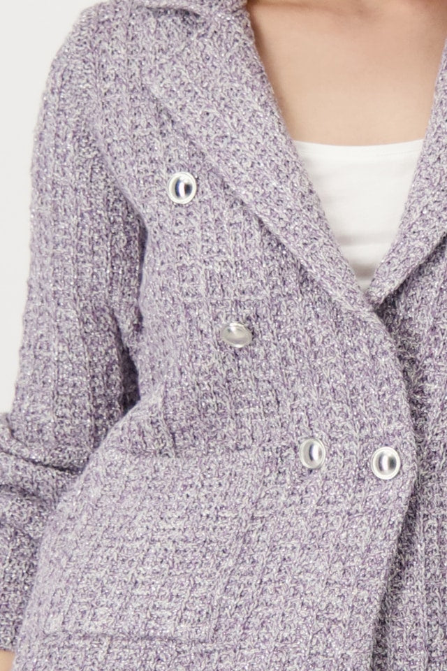 Lilac Knit Blazer