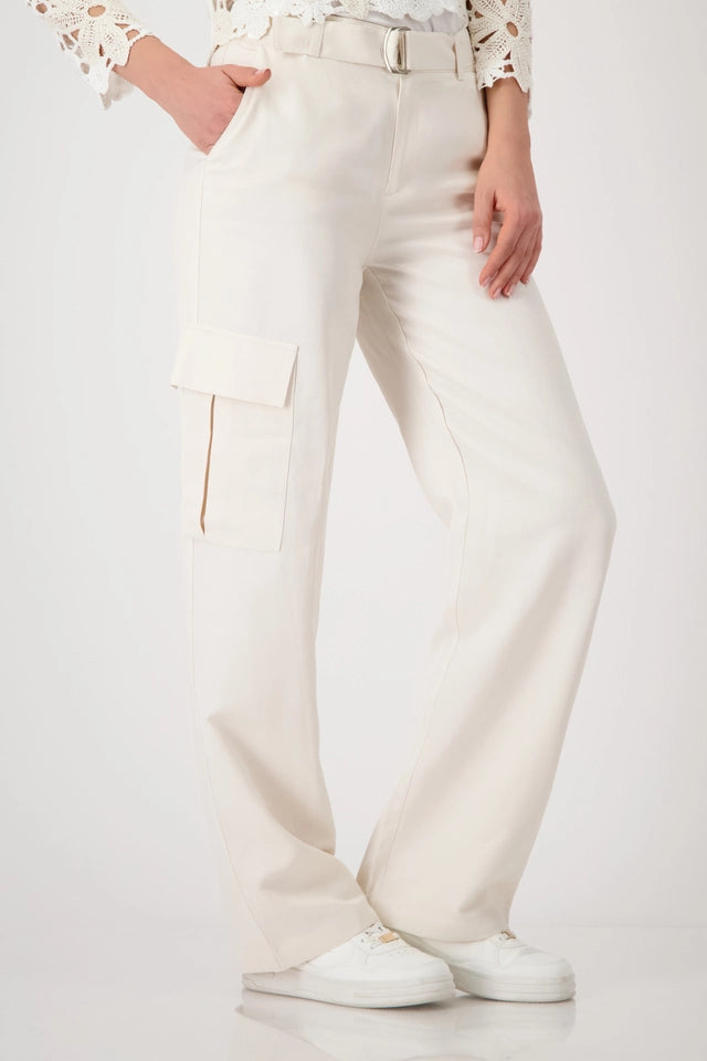 Cream Wide-leg Trousers