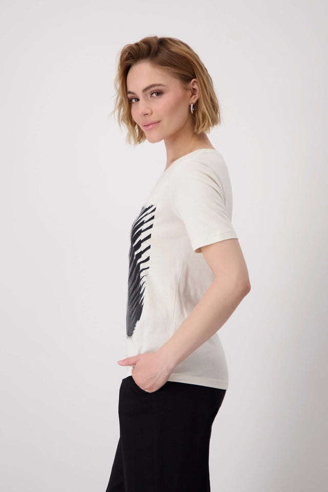 Cream & Black Top