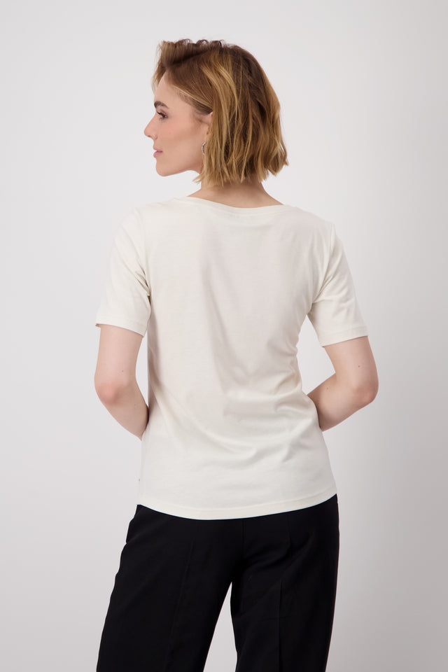 Cream & Black Top