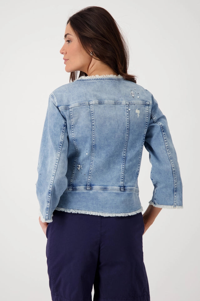 Denim Jacket With Rhinestones