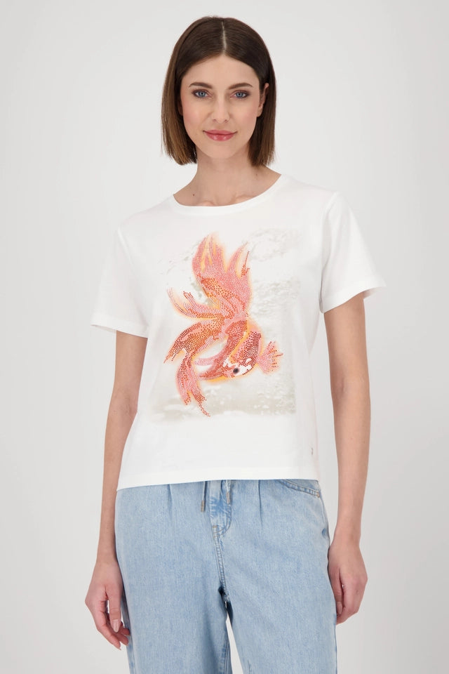 Top With Goldfish Print