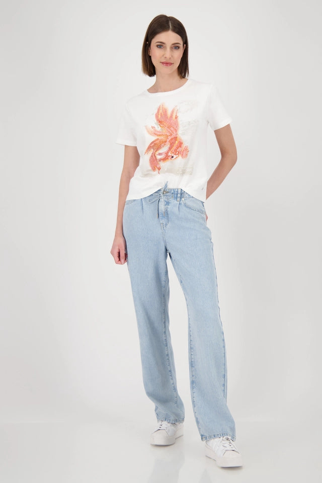Top With Goldfish Print