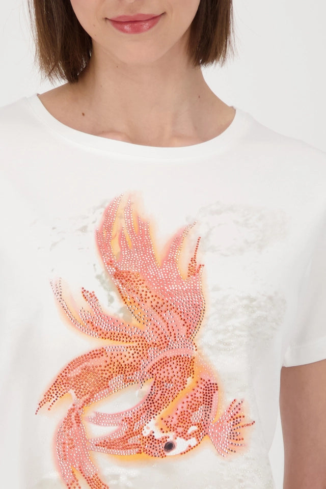 Top With Goldfish Print