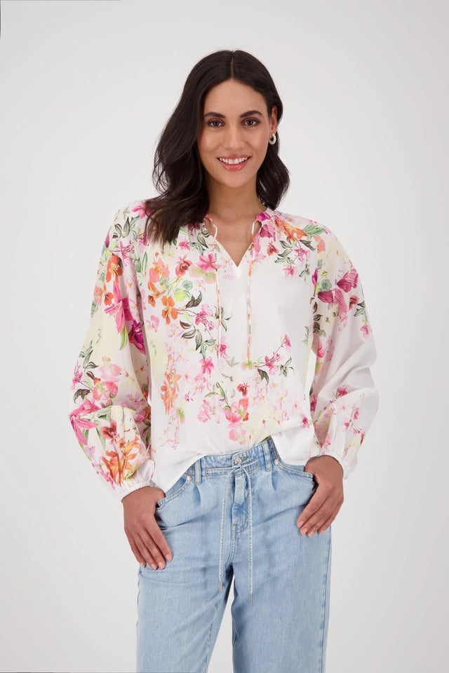 Blouse With Floral Motif