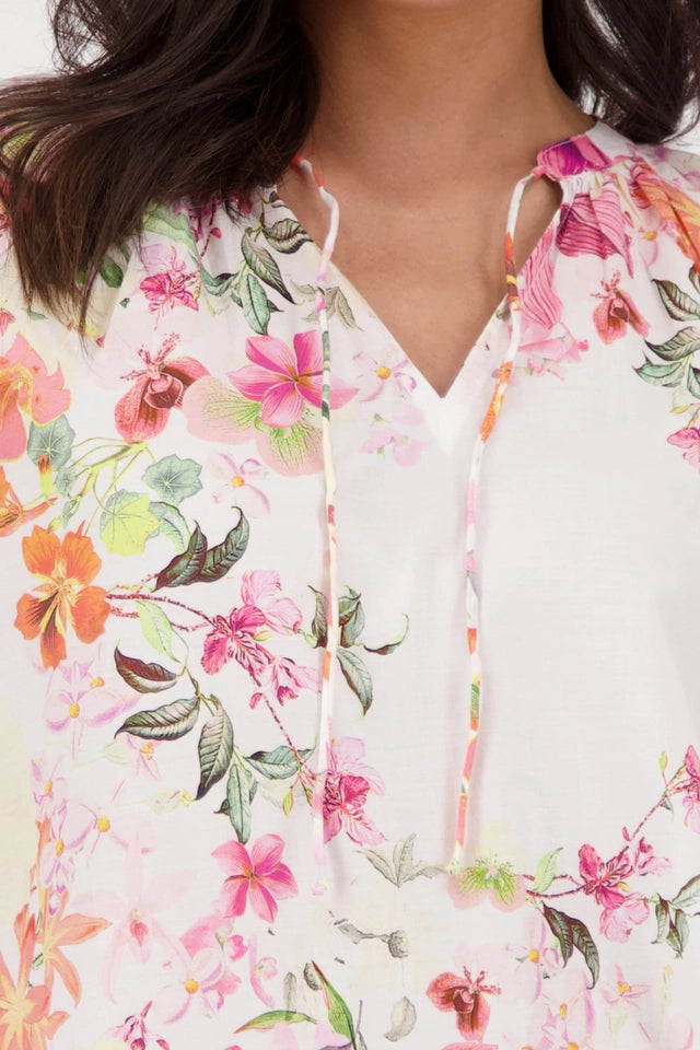 Blouse With Floral Motif
