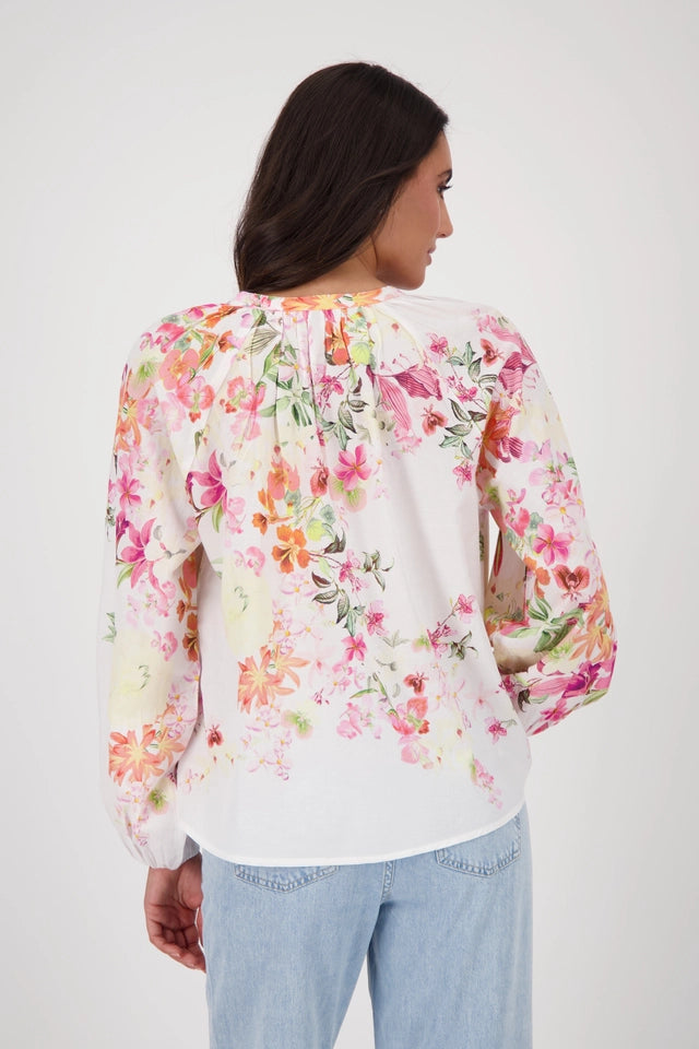 Blouse With Floral Motif