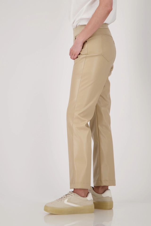 Straight-leg Leather Trousers