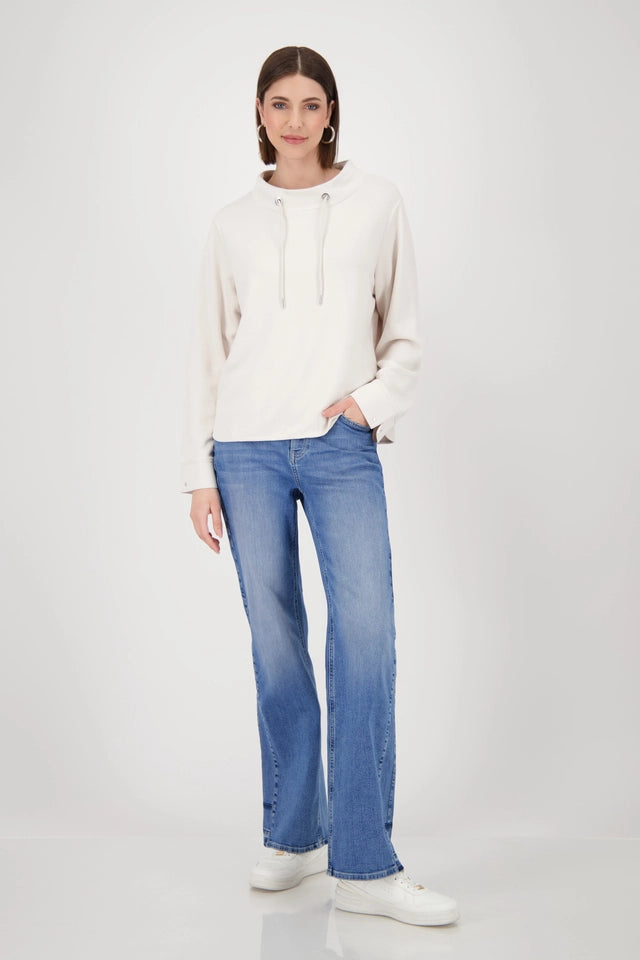 Sweatshirt With Stand-up Collar