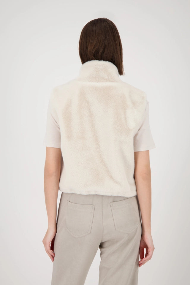 Faux Fur Cream Gilet