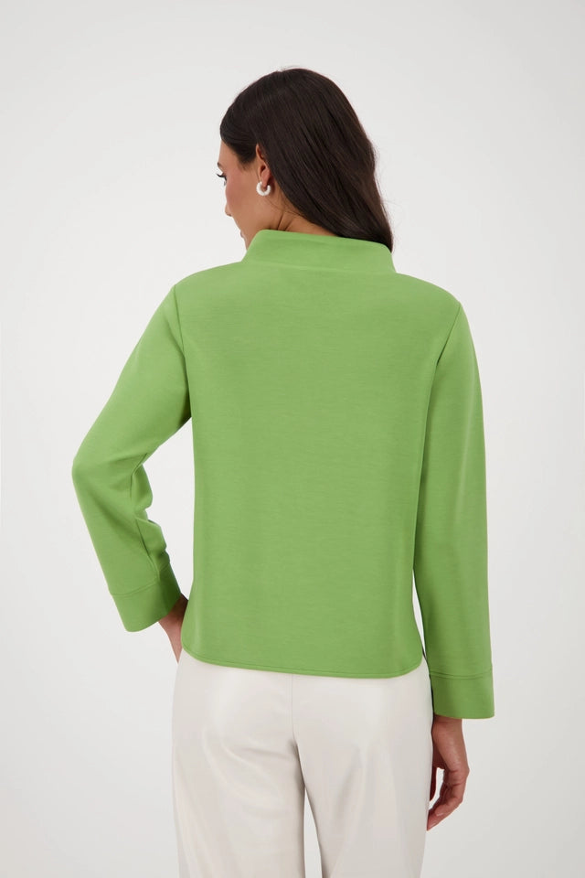 Sweatshirt With Stand-up Collar