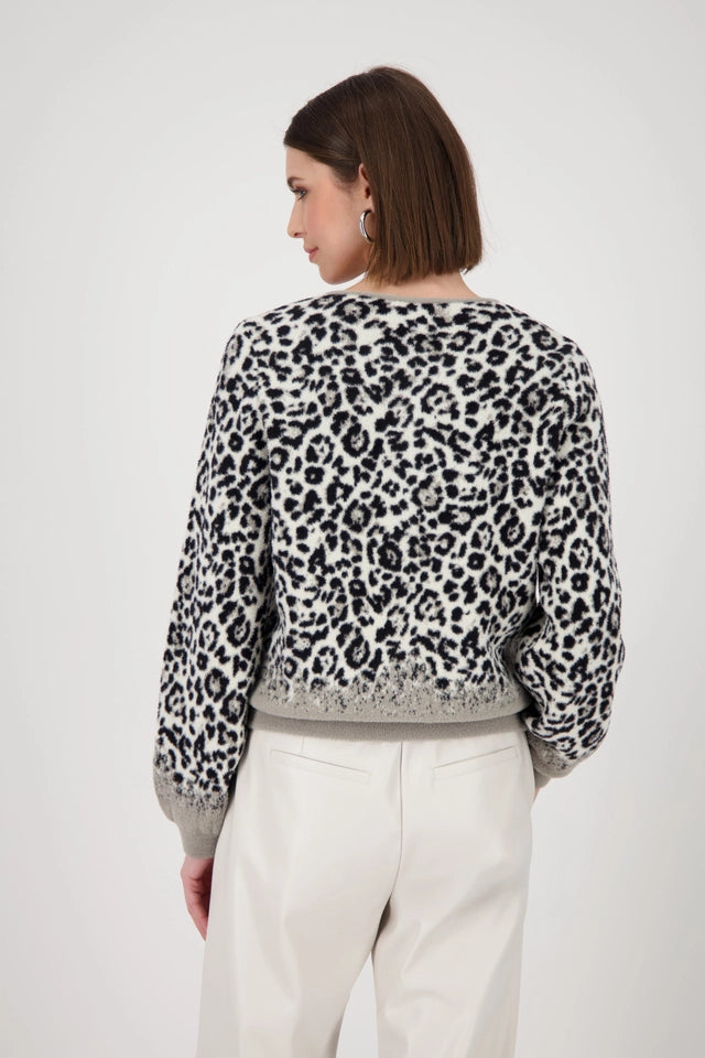 Cardigan With Leopard Print