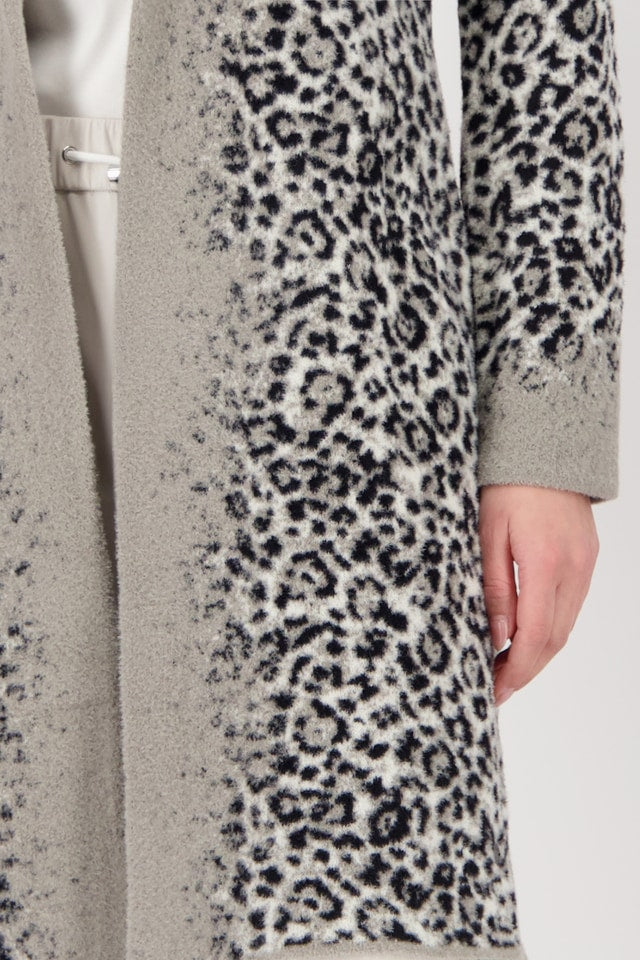 Knitted Coat With Leopard Pattern