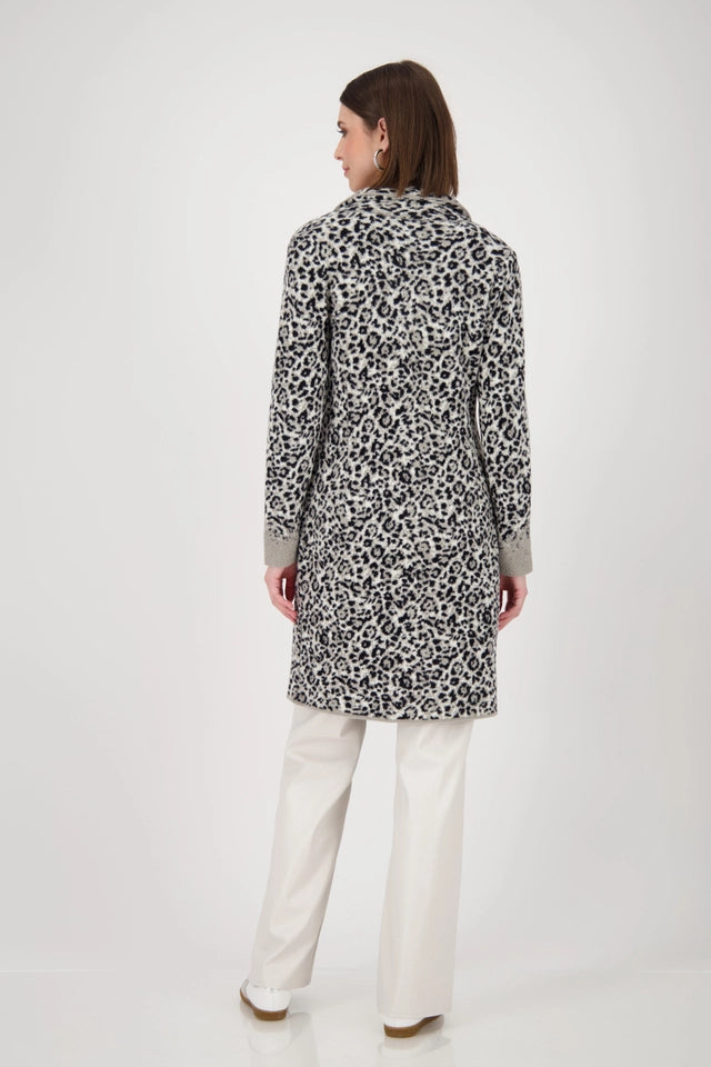 Knitted Coat With Leopard Pattern