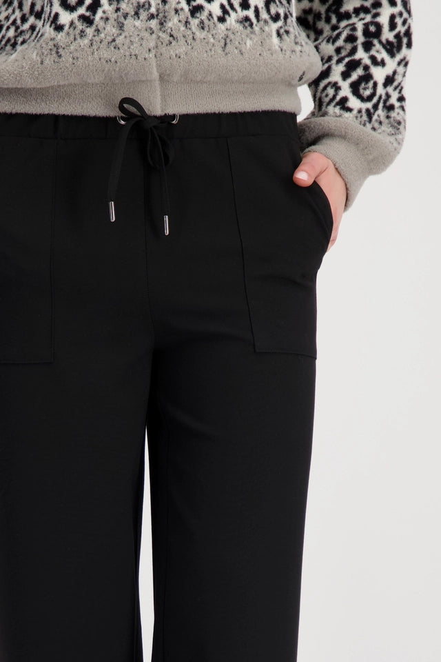 Wide Leg Trousers With Elasticated Waistband