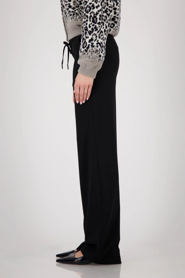 Wide Leg Trousers With Elasticated Waistband