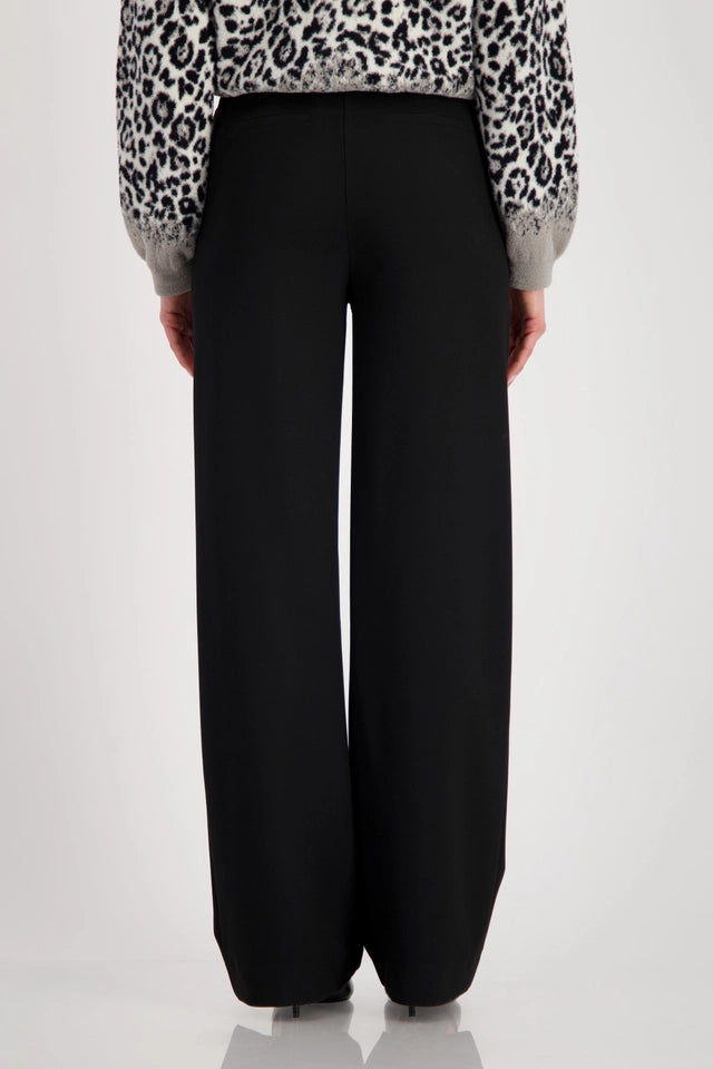 Wide Leg Trousers With Elasticated Waistband
