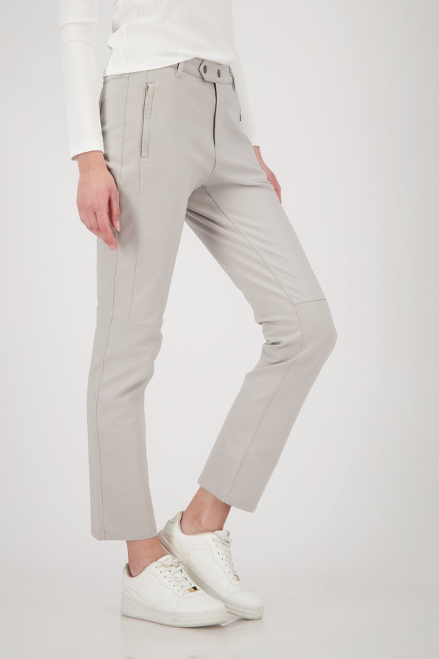 Straight Leg Leather-look Trousers