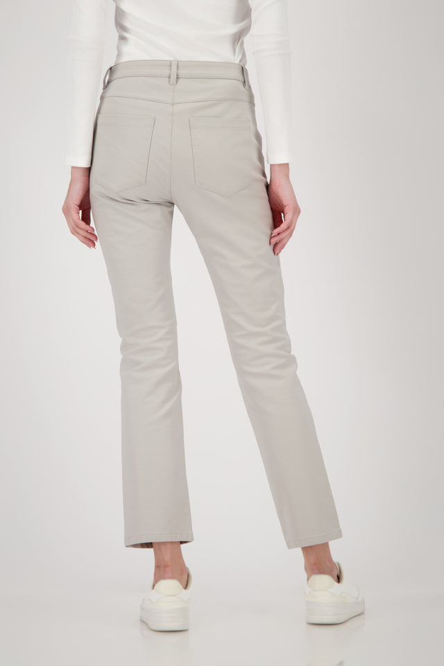 Straight Leg Leather-look Trousers