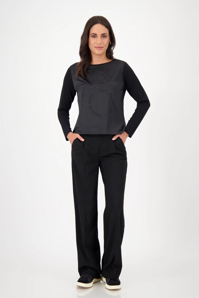 Satin-look Shirt-blouse