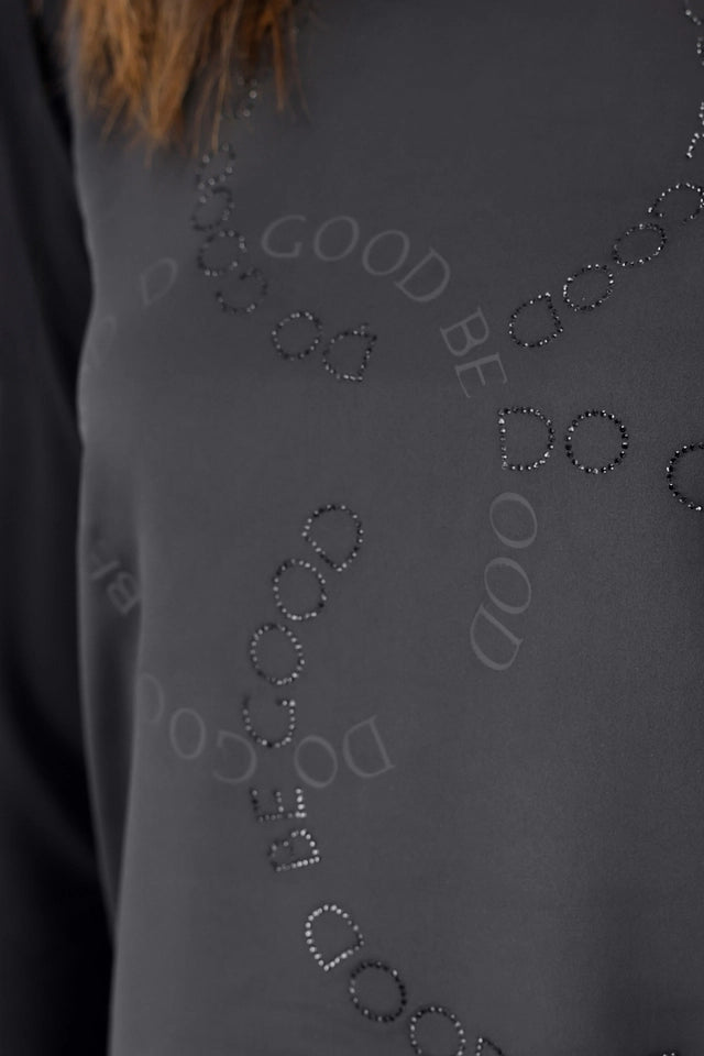 Satin-look Shirt-blouse