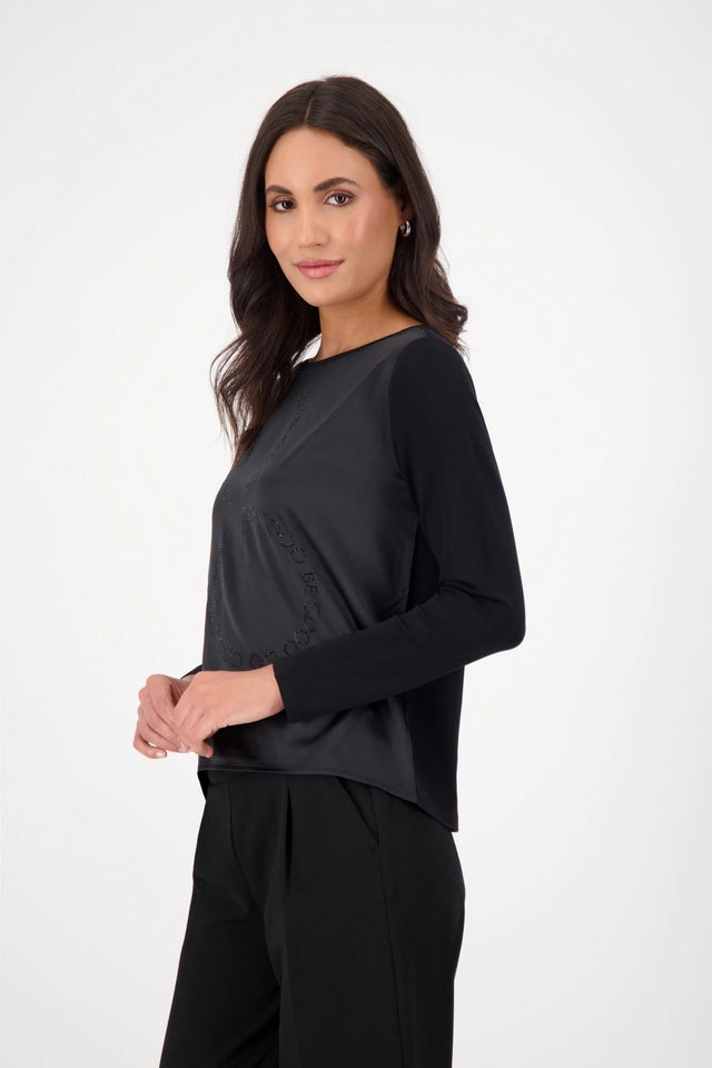 Satin-look Shirt-blouse