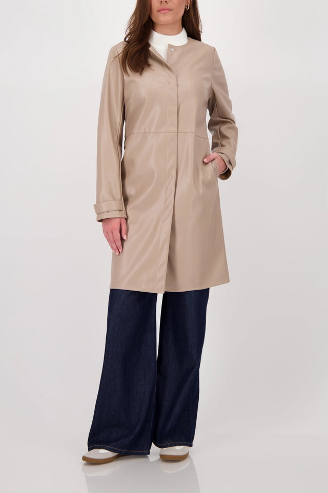 Leather Truffle Coat