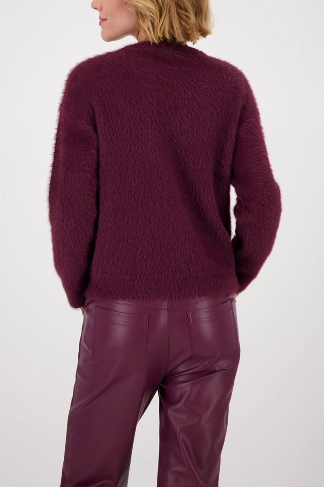 Soft Bordeaux Long-sleeve Sweater