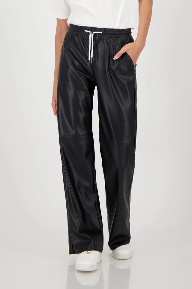 Straight Leg Leather Trousers