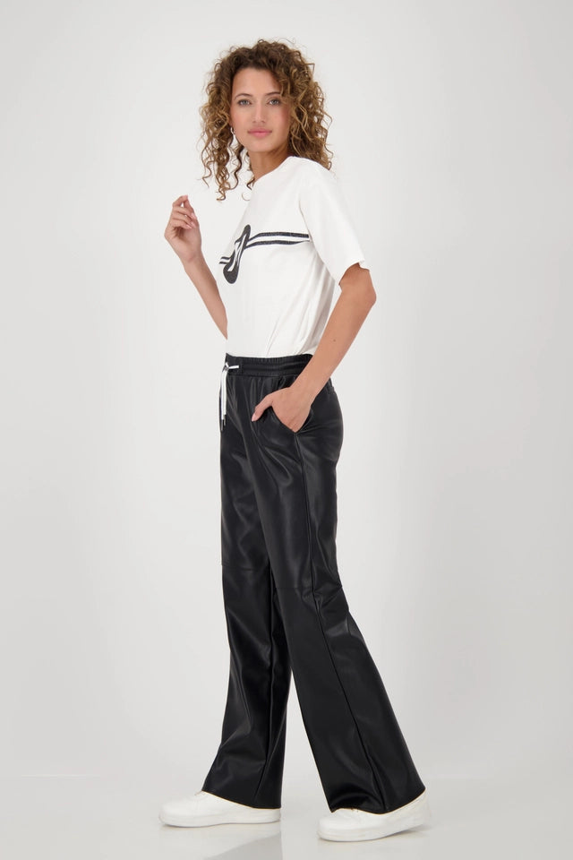 Straight Leg Leather Trousers