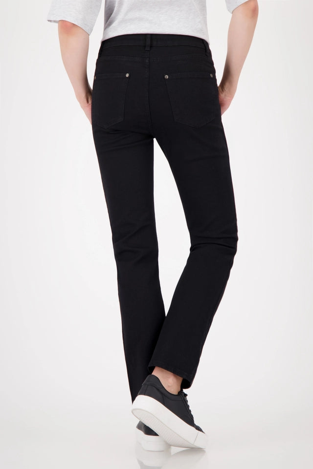 Straight Leg Jeans With Embroidery