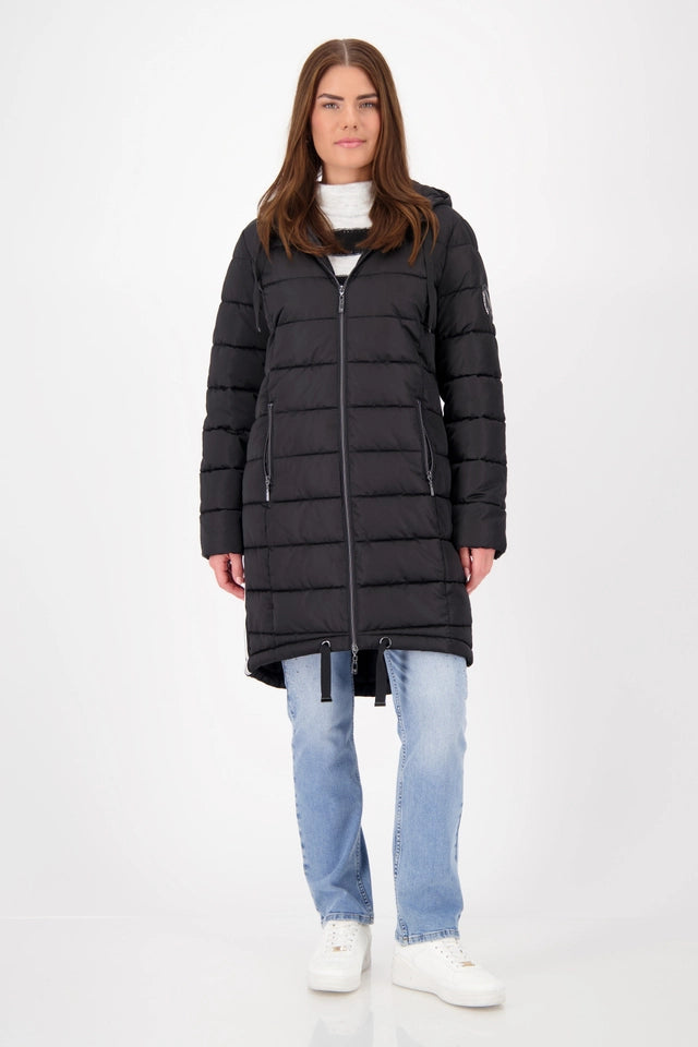 Quilted Coat With Stripes