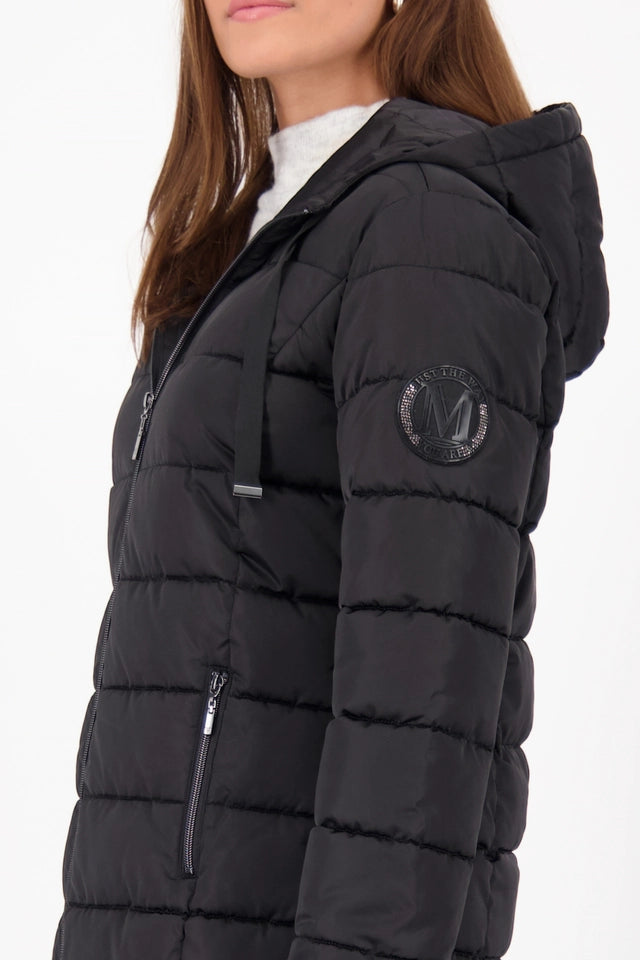 Quilted Coat With Stripes