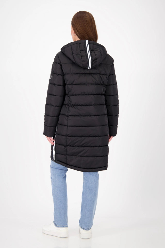 Quilted Coat With Stripes