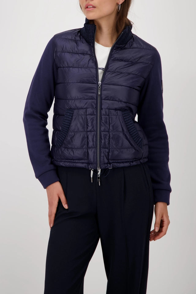 Quilted Jacket With Logo Patch
