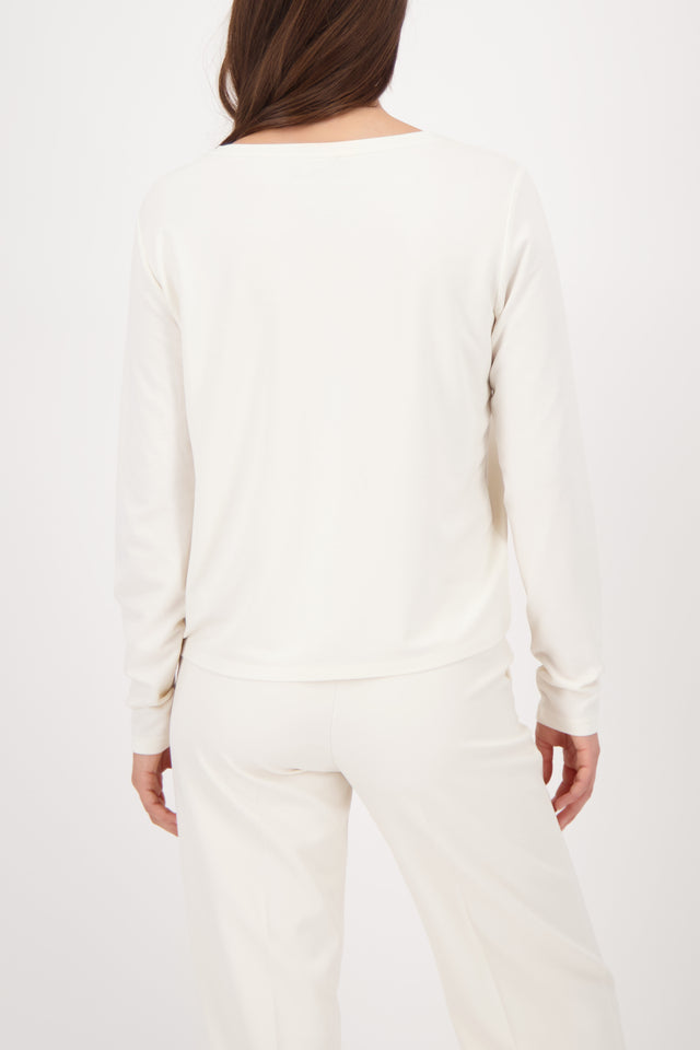 White Satin-look Shirt-blouse