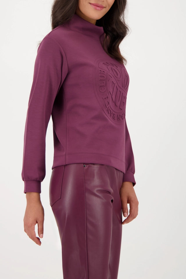 Sweatshirt Bordeaux With 3D-print