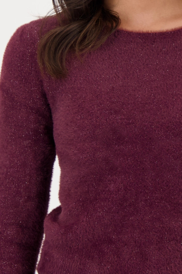 Fleecy Sweater With Lurex