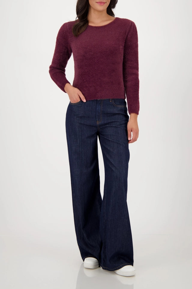 Fleecy Sweater With Lurex