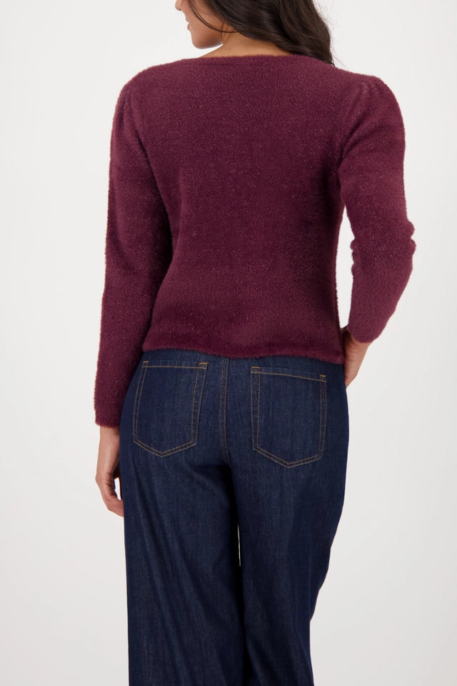 Fleecy Sweater With Lurex