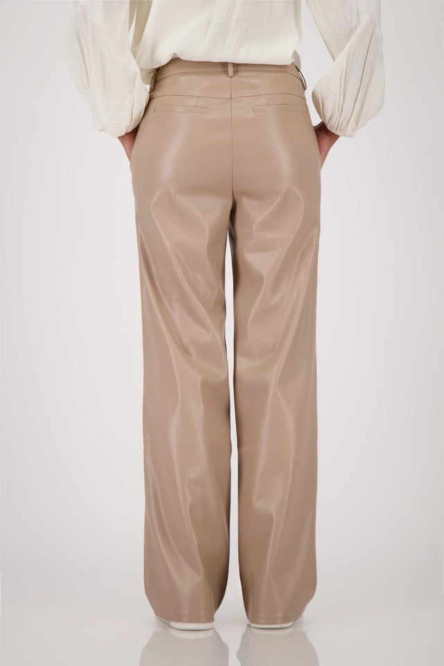 Wide-leg Leather Trousers