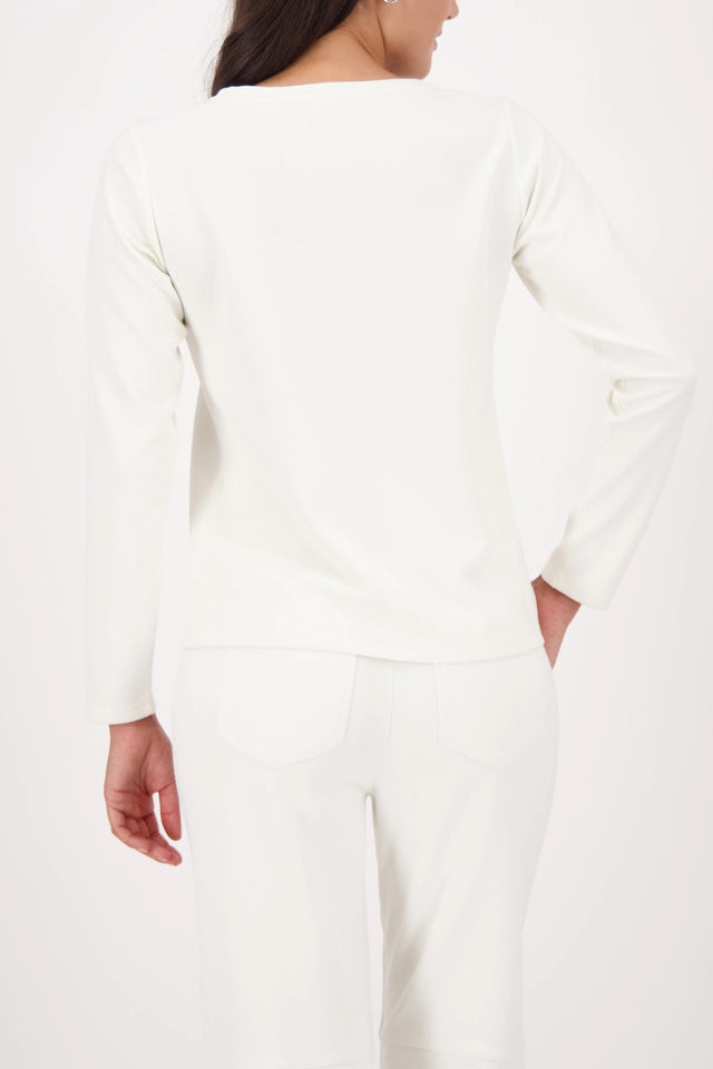 Sweatshirt Cashmere With Decorative Lettering